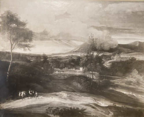 Italianate Landscape with two Donkeys and their Driver