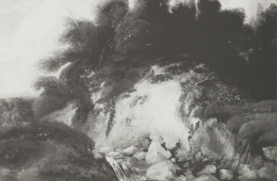 Wooded Landscape with a Small Waterfall