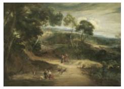 Work 5097: A Wooded Landscape with Nymphs and Putti