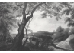 Work 6560: Wooded Landscape with Mounted Bandits Assaulting Travellers