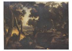 Work 8017: An Extensive Wooded Landscape with a Figure on a Grey Horse