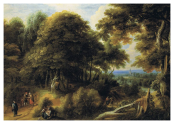 Work 8022: Wooded landscape with figures