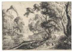 Work 8063: Landscape with Horseman giving Alms