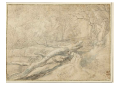Work 8074: Landscape with a Dead Tree Trunk