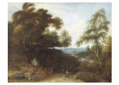 Work 994: A Wooded Landscape with Figures and Dogs in a Clearing